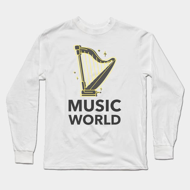 Music World Long Sleeve T-Shirt by Jitesh Kundra